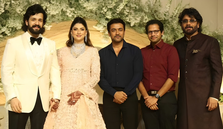 Akhil Akkineni &amp; Zainab Ravdjee’s Grand Wedding Reception: A Night of Stars in Hyderabad