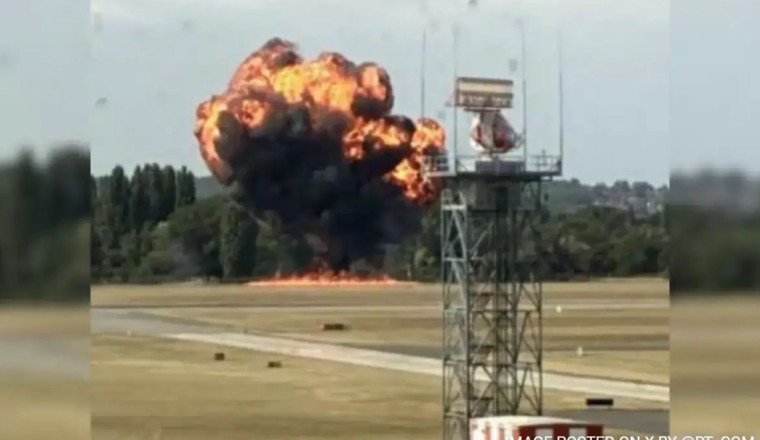 Plane Erupts into Fireball Moments After Takeoff at London Southend Airport